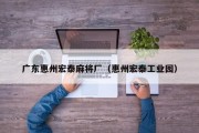 广东惠州宏泰麻将厂（惠州宏泰工业园）