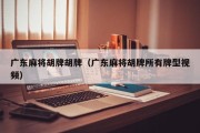 广东麻将胡牌胡牌（广东麻将胡牌所有牌型视频）