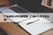 广东麻将18罗汉牌型图（广麻十八罗汉怎么算）