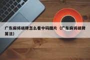 广东麻将胡牌怎么看中码图片（广东麻将胡牌算法）