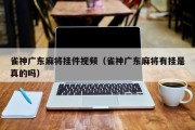雀神广东麻将挂件视频（雀神广东麻将有挂是真的吗）