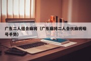 广东二人组合麻将（广东麻将二人合伙麻将暗号手势）