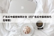 广东红中麻将如何计分（打广东红中麻将技巧在哪里）